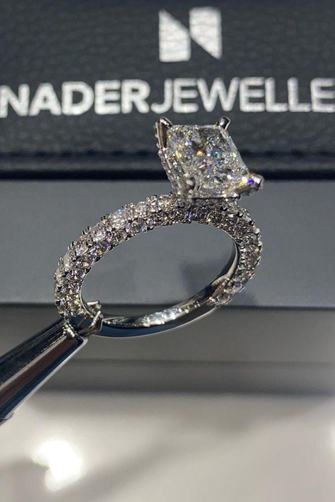 simple engagement rings princess cut diamonds rings2