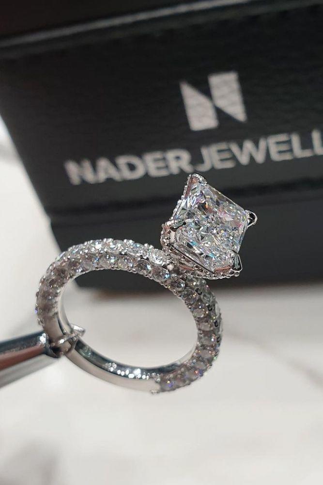 simple engagement rings radiant cut diamonds rings1