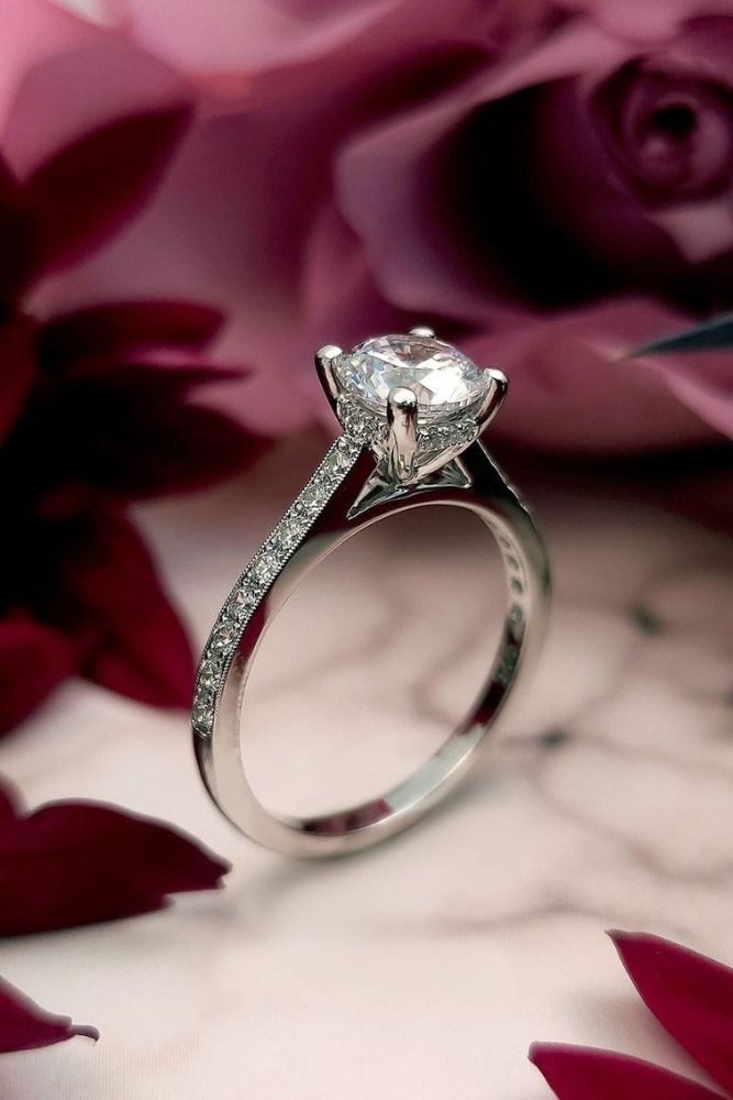 Samantha Diamond Engagement Ring, Solitaire, 1 Carat, 14K White Gold – Best  Brilliance