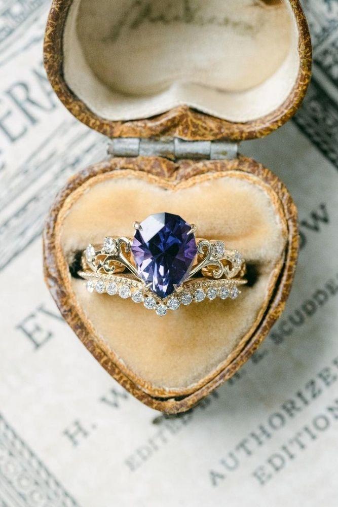 sapphire engagement rings bridal sets