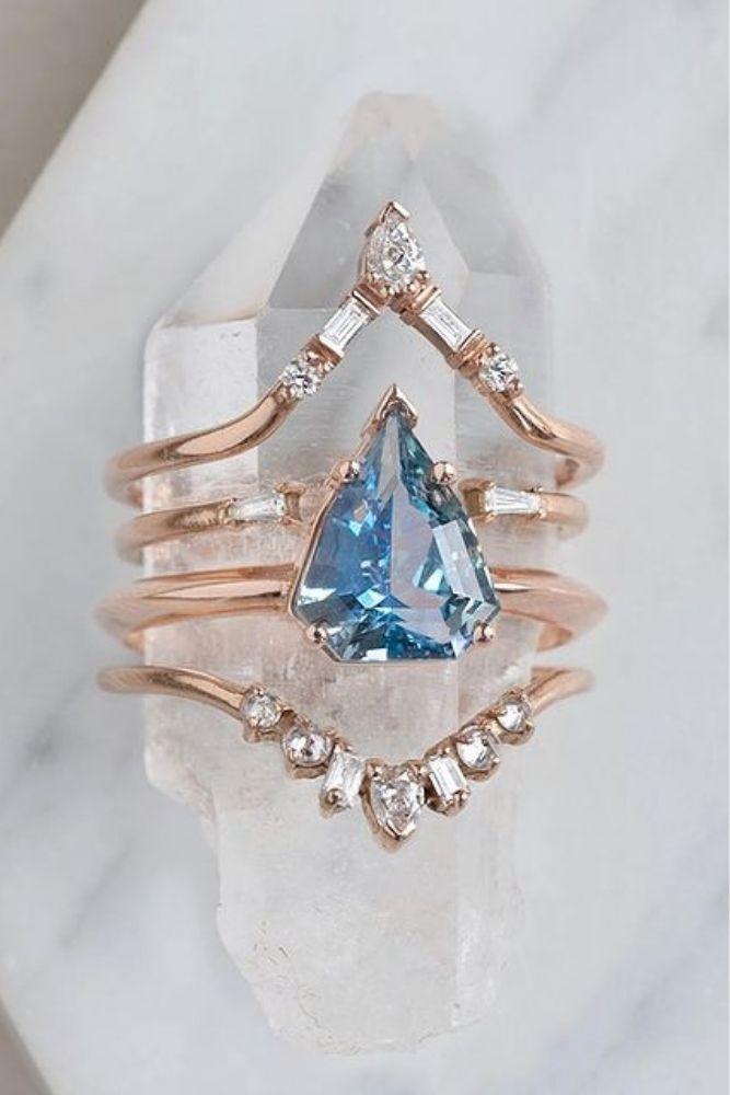 sapphire engagement rings wedding ring sets