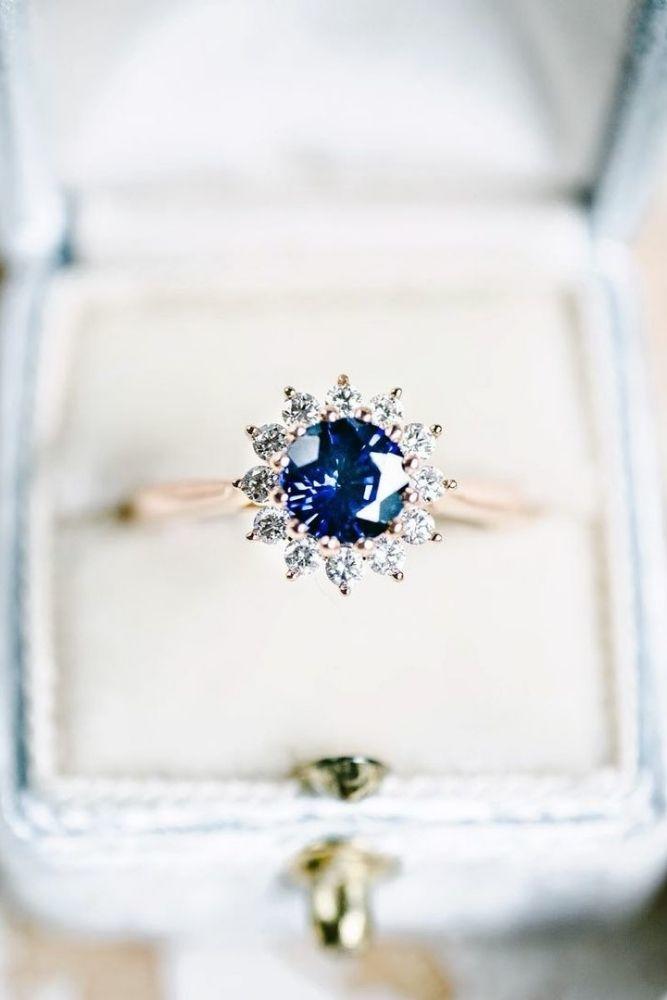 sapphire engagement rings with floral elements2
