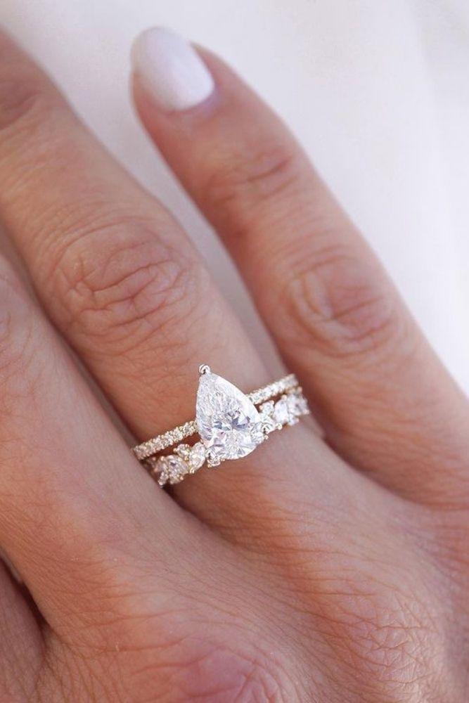 solitaire engagement rings simple pear shaped marquise cut rings