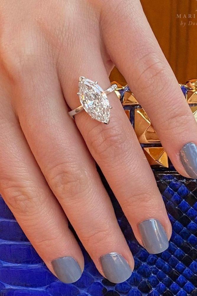 solitaire engagement rings simple pear shaped marquise cut rings