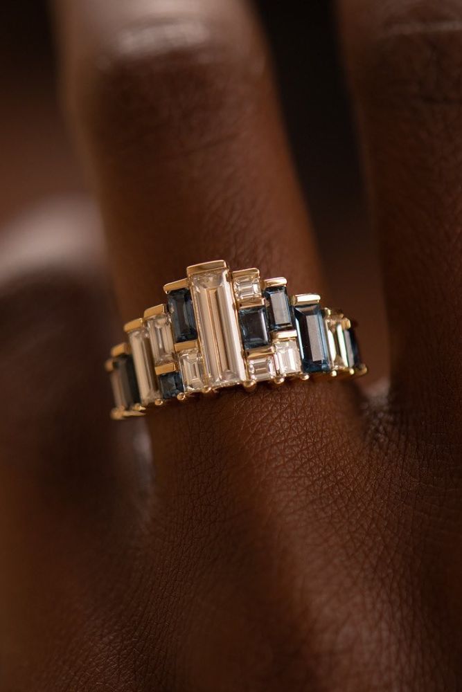 unique engagement rings baguette emerald rings2