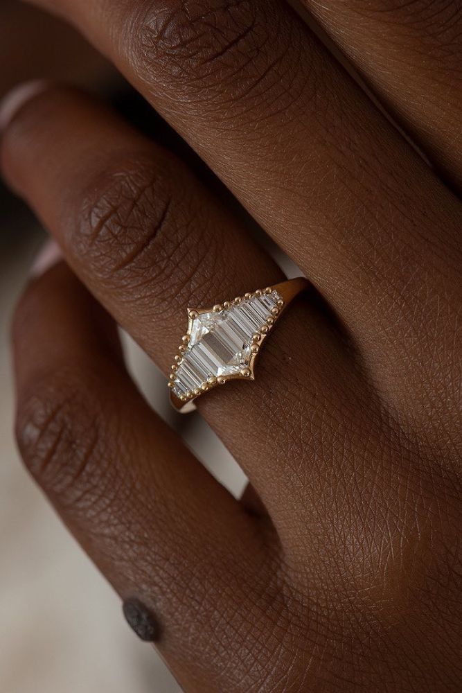 unique engagement rings baguette emerald rings