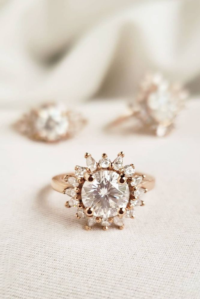 unique engagement rings in rose gold