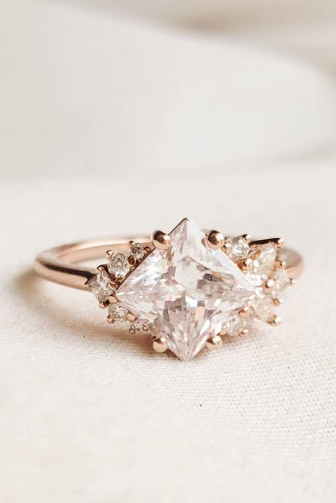 unique engagement rings in rose gold