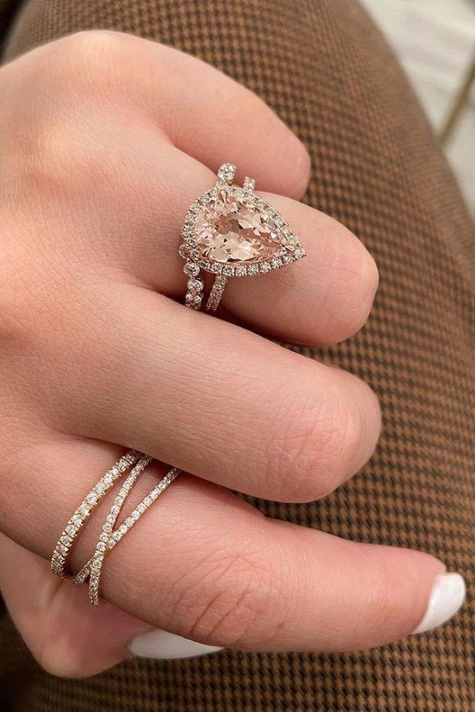 unique engagement rings pear rings
