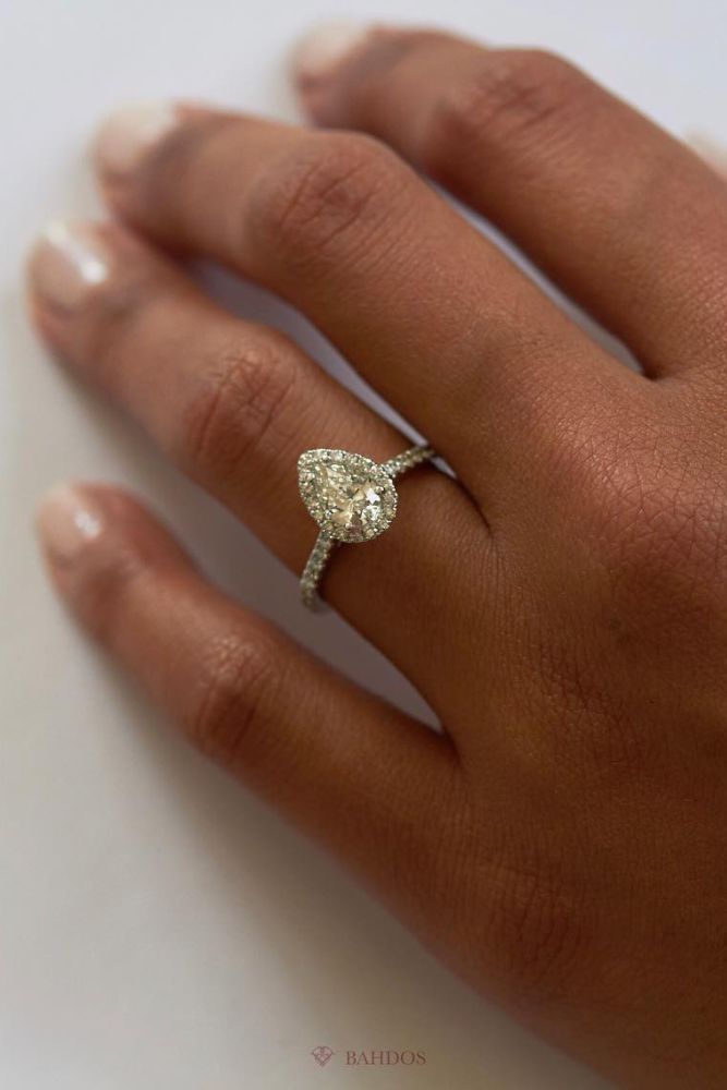 unique engagement rings with pear rings