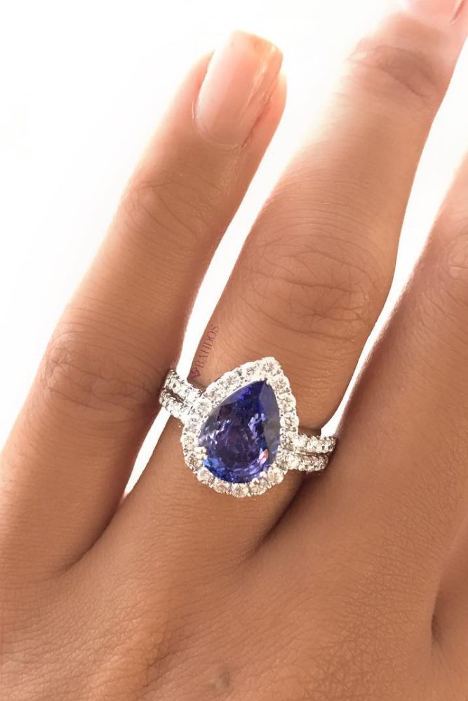 unique engagement rings with pear rings