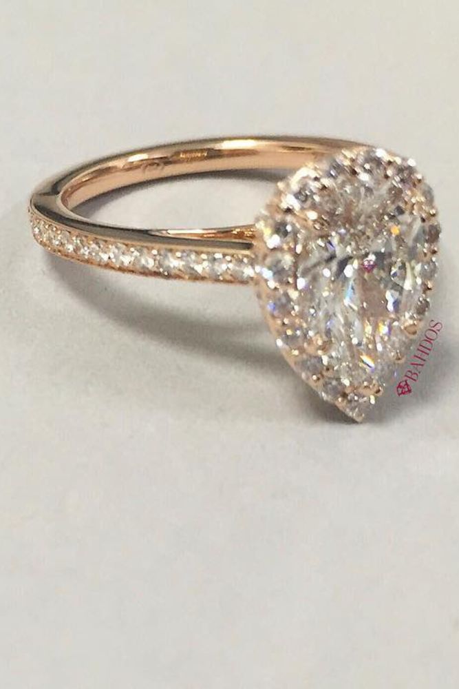 unique engagement rings with pear rings