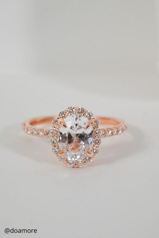 unique engagement rings rose gold doamore