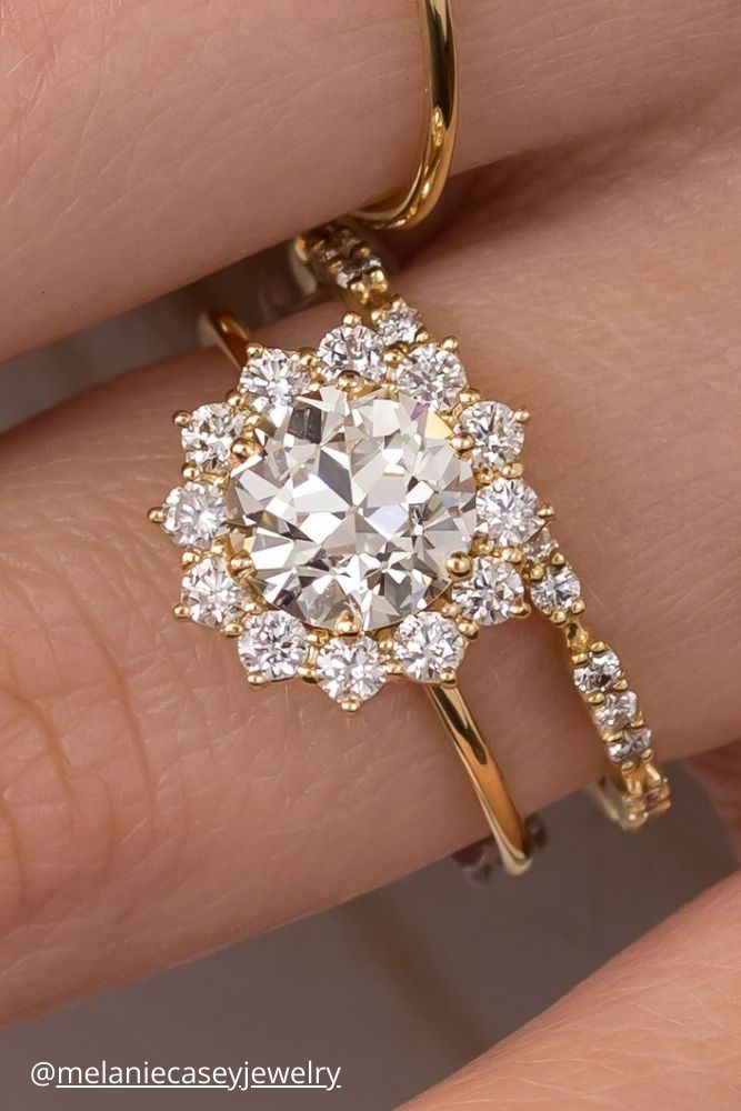 unique engagement rings two diamond rings melaniecaseyjewelry