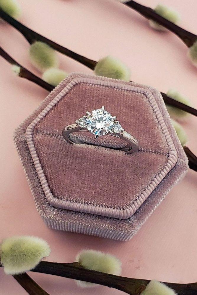 unique engagement rings unique rings with round cut centre stone1