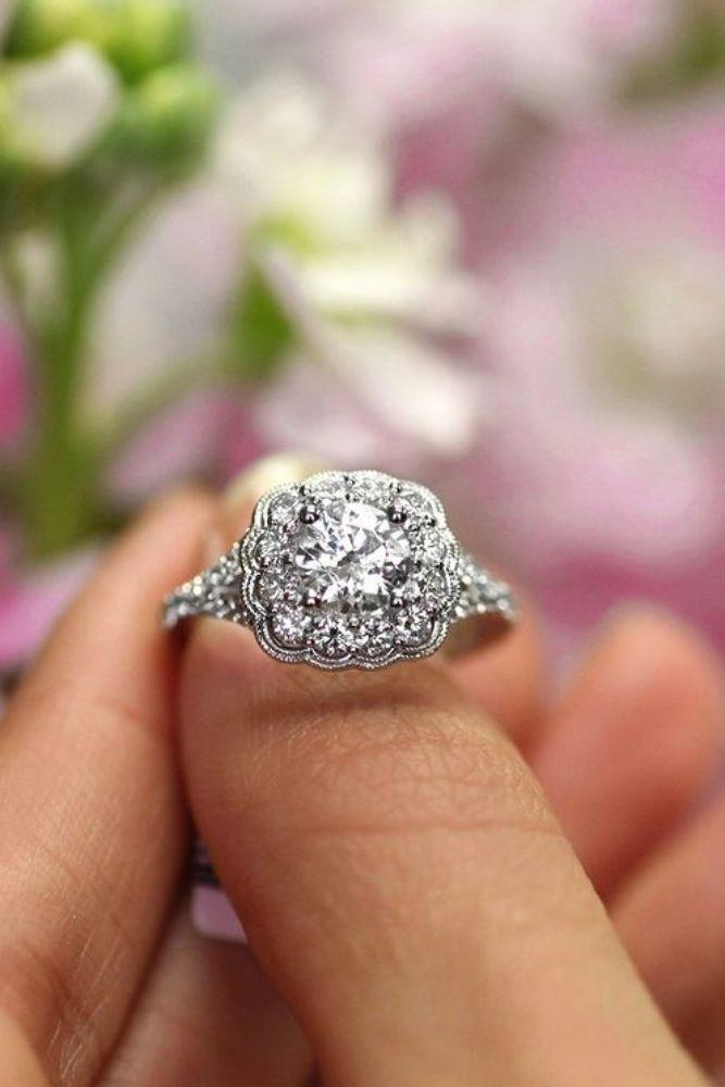 unique engagement rings unique white gold engagement rings2