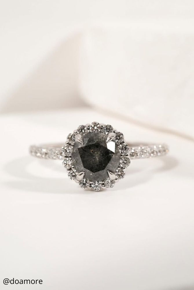unique engagement rings white gold unusual engagement ring with black stone doamore