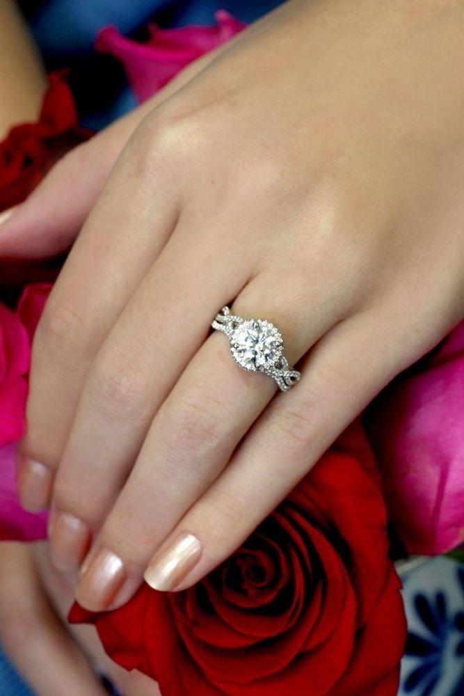 unique engagement rings with round cut centre stone1