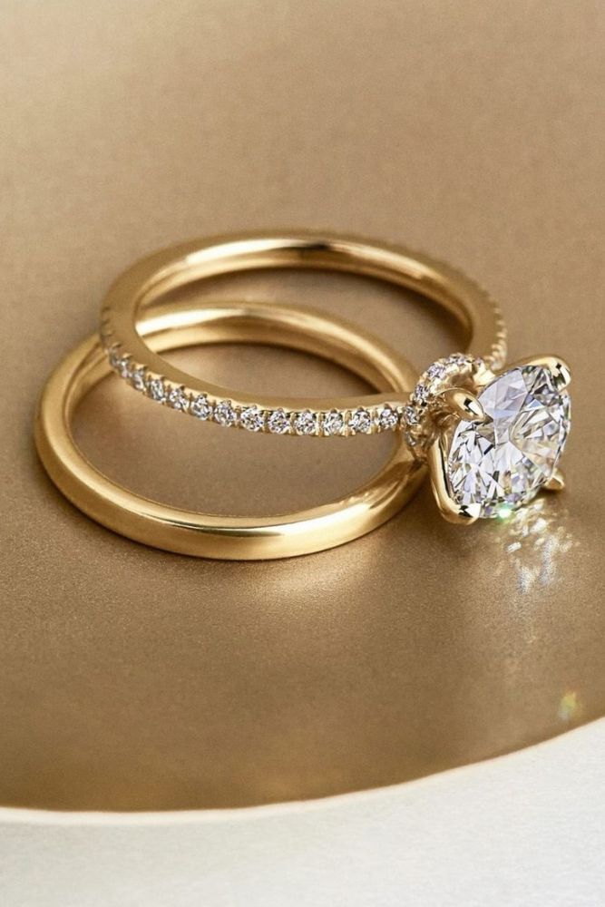 unique engagement rings yellow gold rings