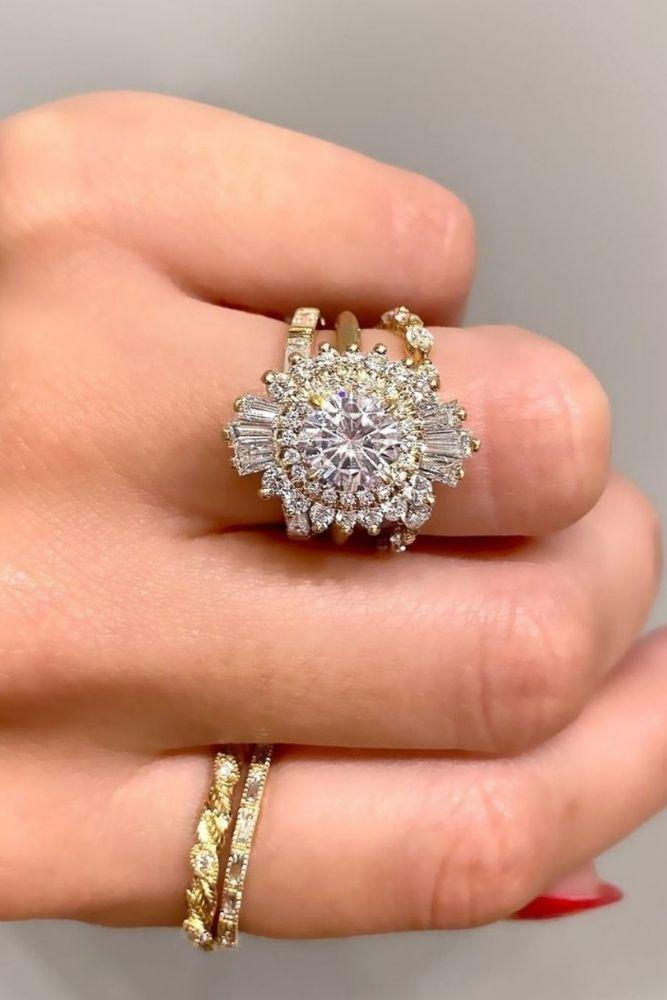 unique engagement rings yellow gold rings