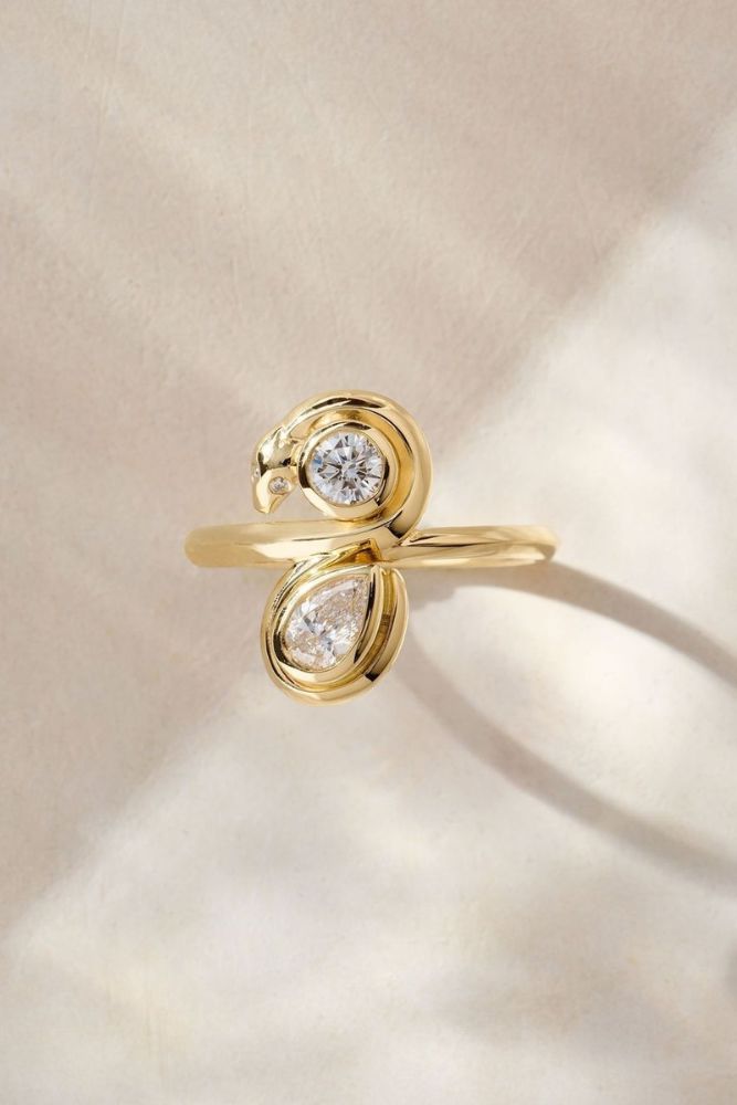 unique engagement rings yellow gold rings