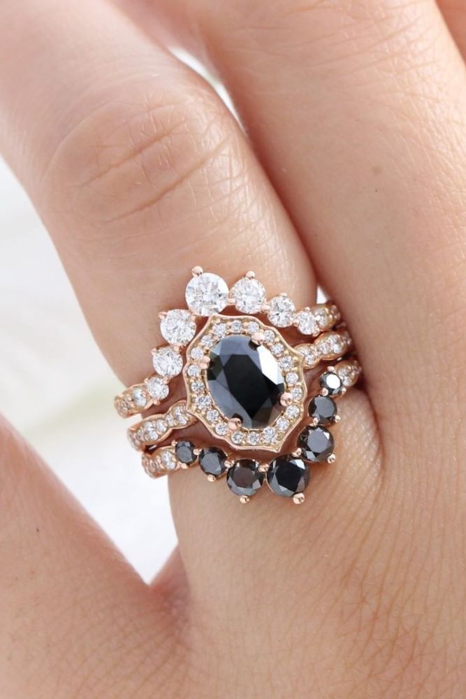 black diamond engagement rings unique black wedding rings