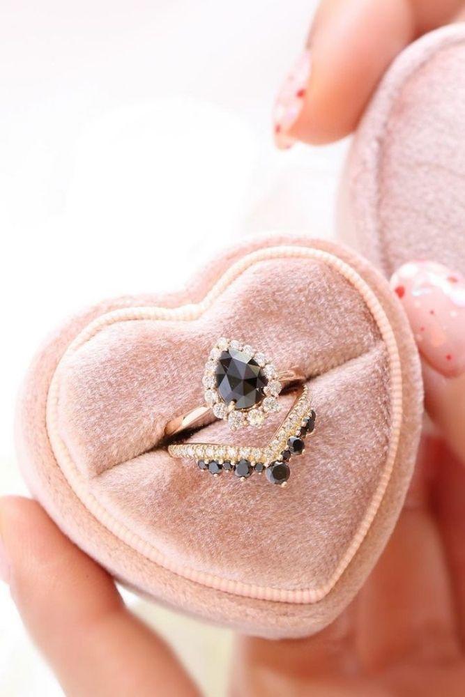 black diamond engagement rings vintage rings