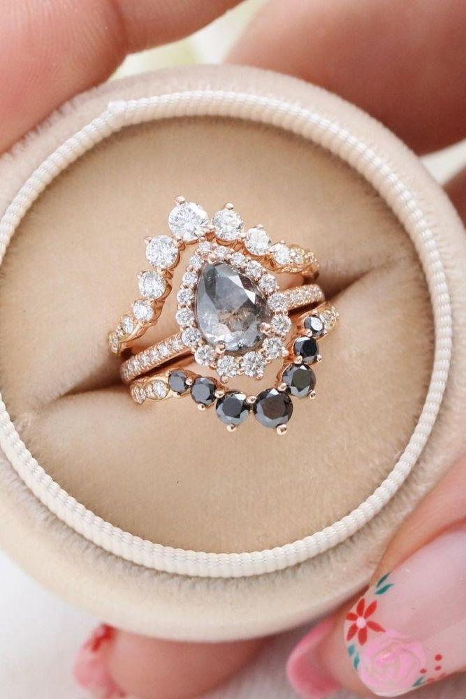 black diamond engagement rings vintage rings1