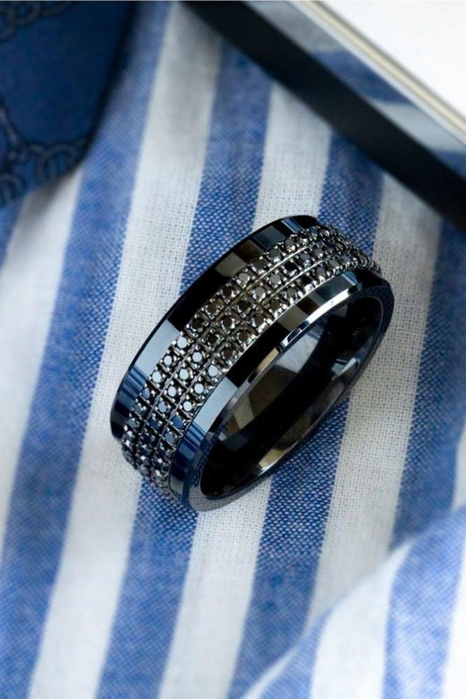black diamond engagement rings wedding bands