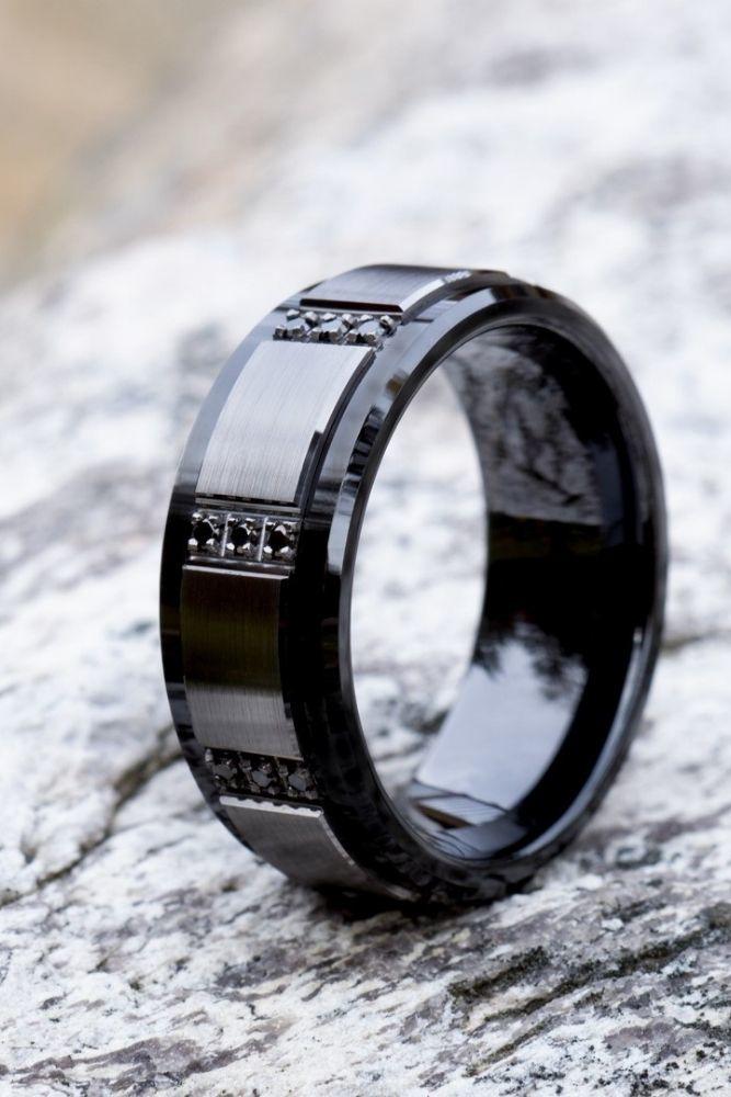 black diamond engagement rings wedding bands2