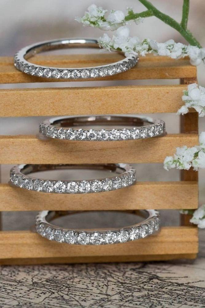 bridal sets white gold wedding bands1