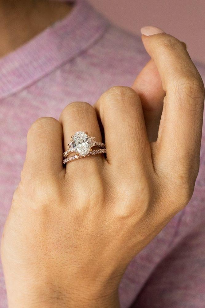 bridal sets with oval cut center stones