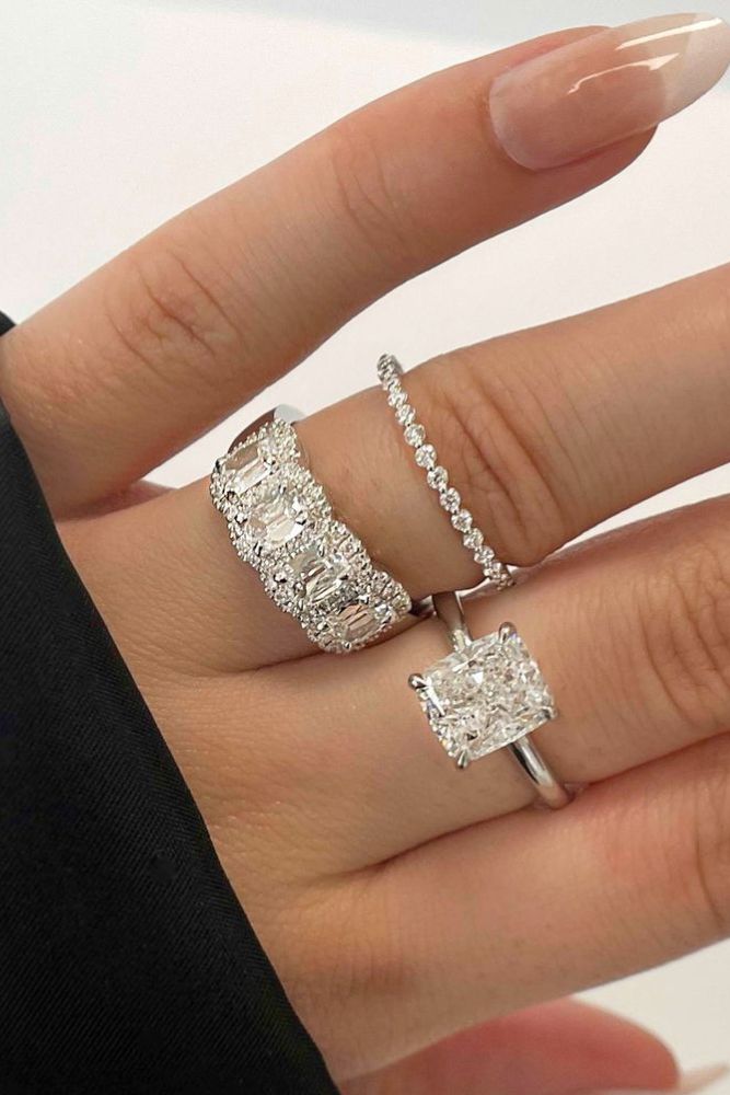 diamond wedding rings halo in white gold sets