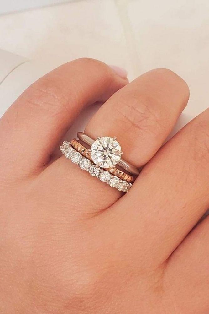 diamond wedding rings rose gold sets2