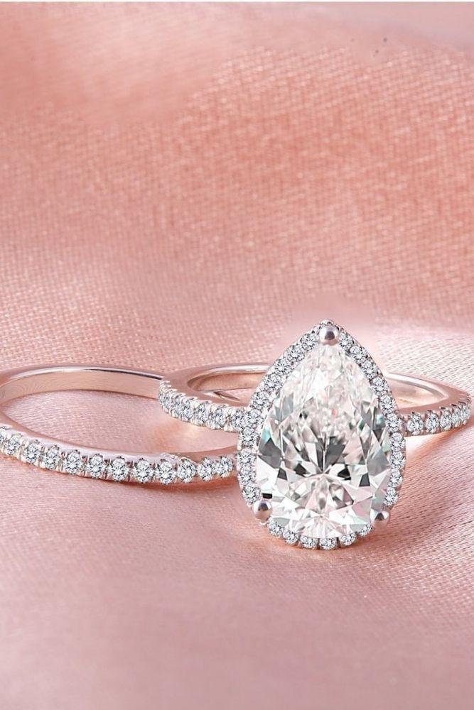 diamond wedding rings rose gold sets1