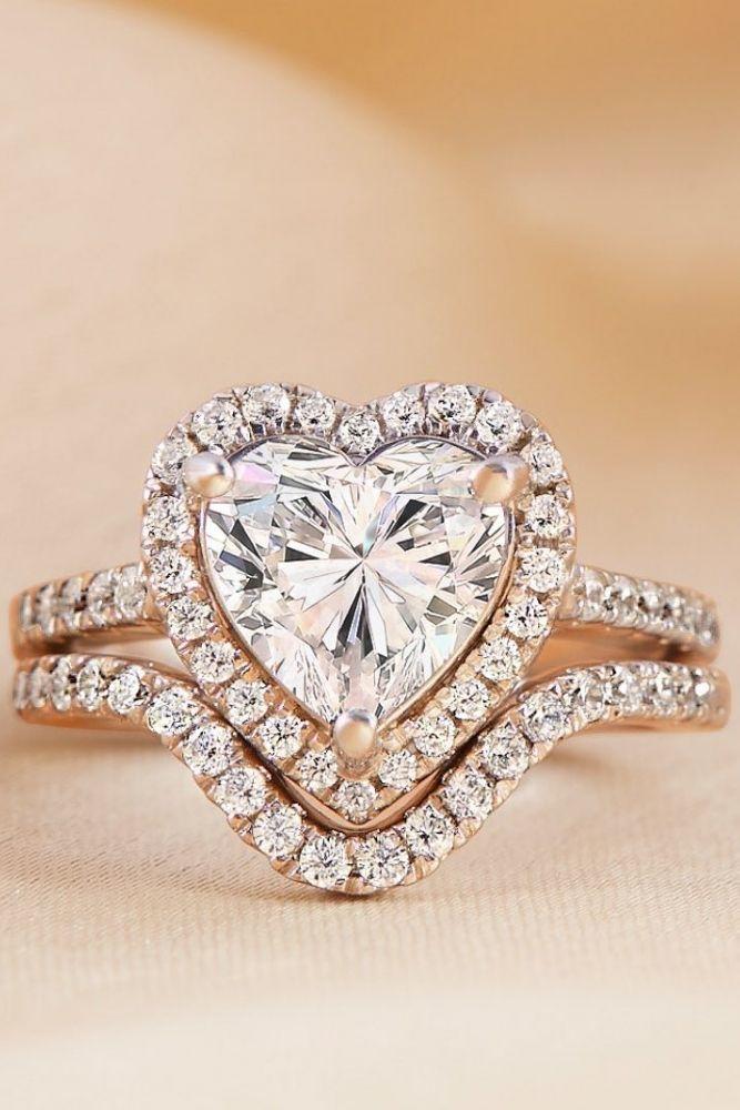 diamond wedding rings rose gold sets2