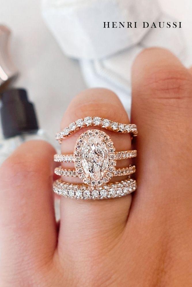 diamond wedding rings rose gold sets1