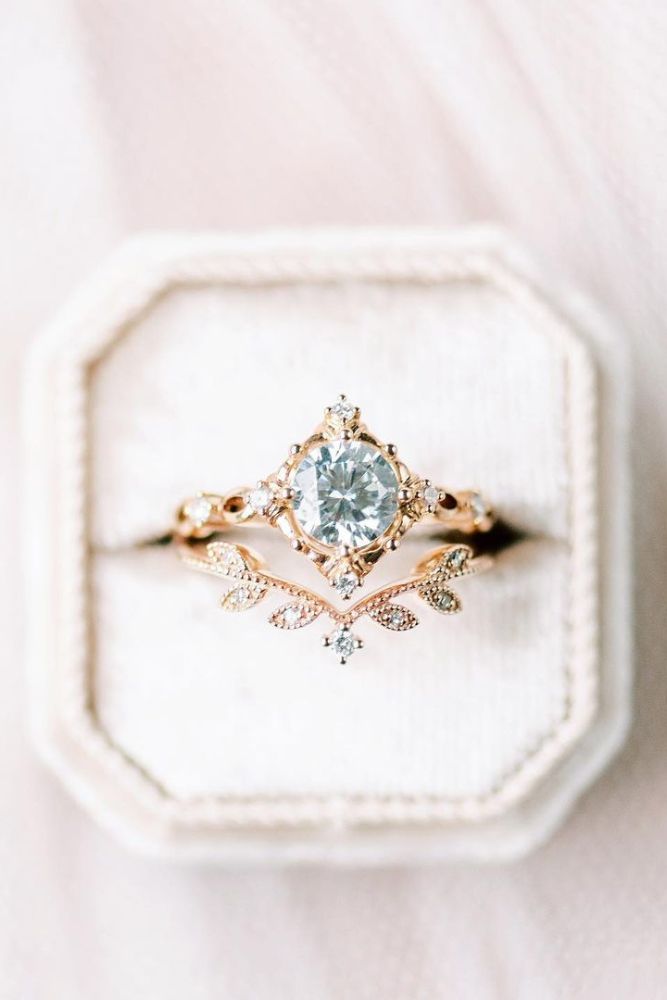 diamond wedding rings rose gold diamond sets