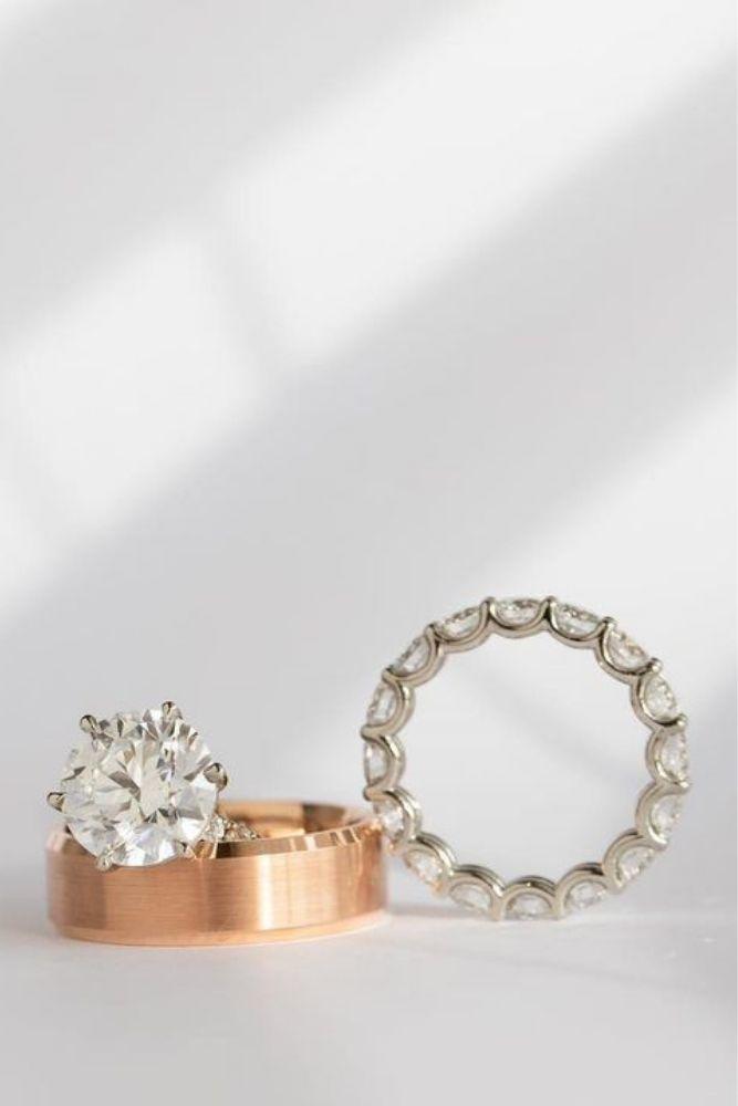 diamond wedding rings with round cut diamonds2