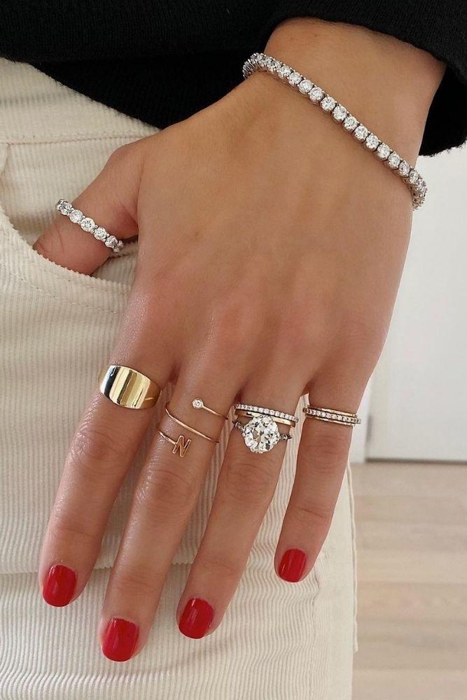 diamond wedding rings with round cut diamonds1