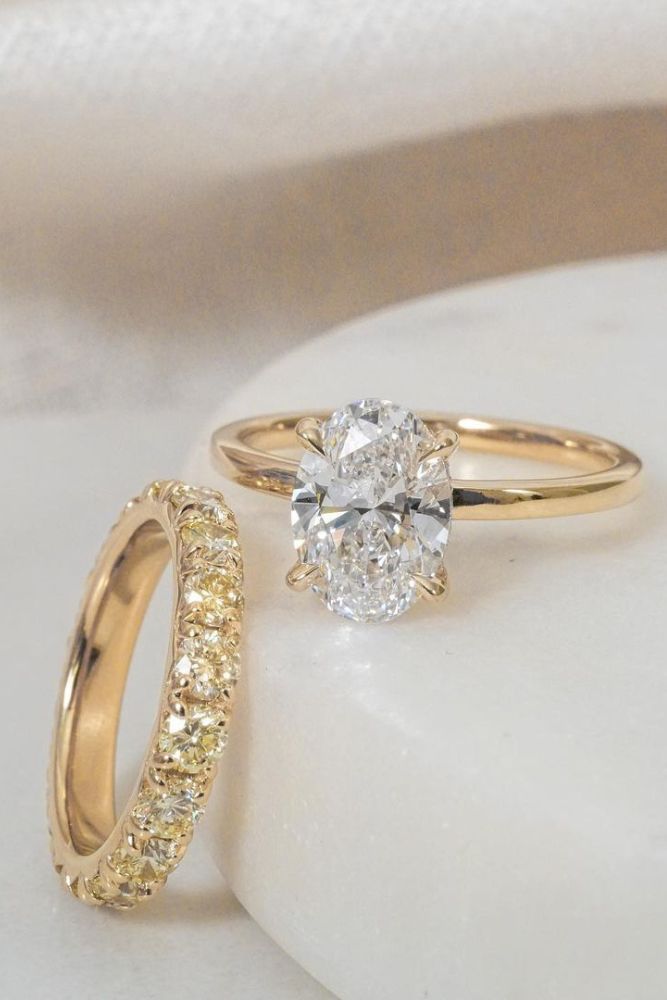 diamond wedding rings with solitaire diamonds