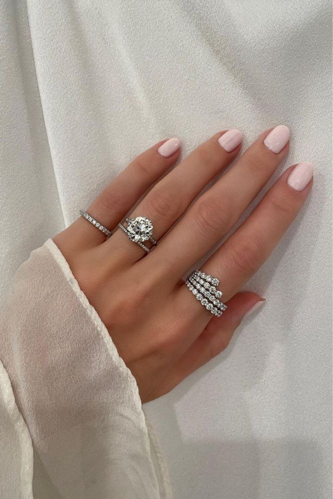 diamond wedding rings with solitaire diamonds1