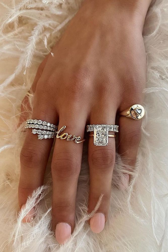diamond wedding rings with solitaire diamonds2