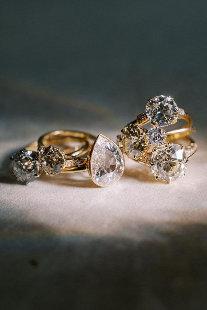 diamond wedding rings yellow gold rings