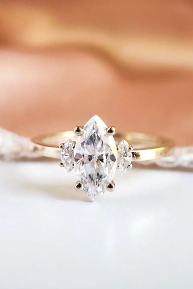 solitaire engagement rings pear marquise cut rings