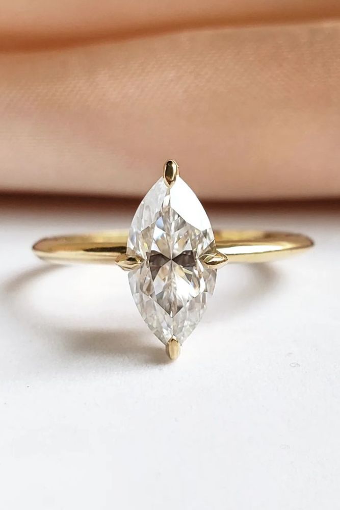 solitaire engagement rings pear marquise cut rings