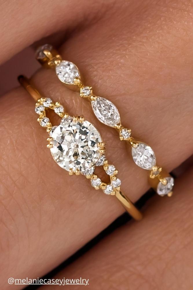 solitaire engagement rings yellow gold diamond finger ring melaniecaseyjewelry