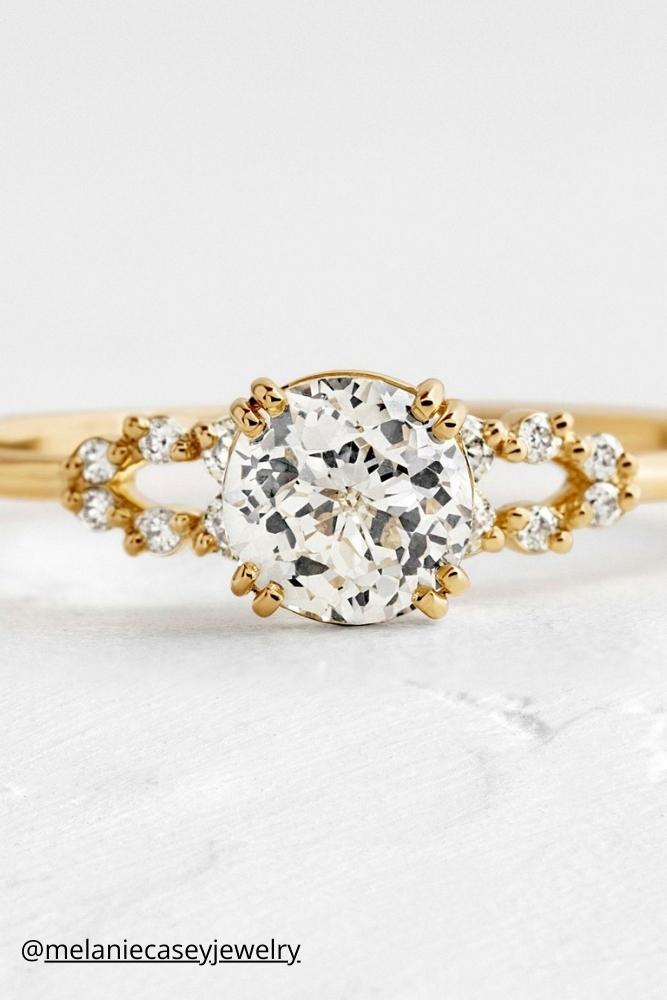 solitaire engagement rings yellow ring gold diamond melaniecaseyjewelry