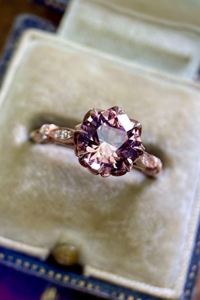 vintage engagement rings amazing rings in rose gold
