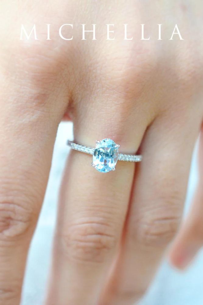 vintage engagement rings aquamarine rings